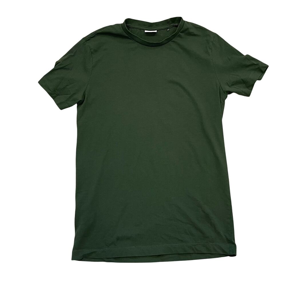 Men's MNG Mango Basic Cotton T-Shirt Dark Olive Green, Size Small